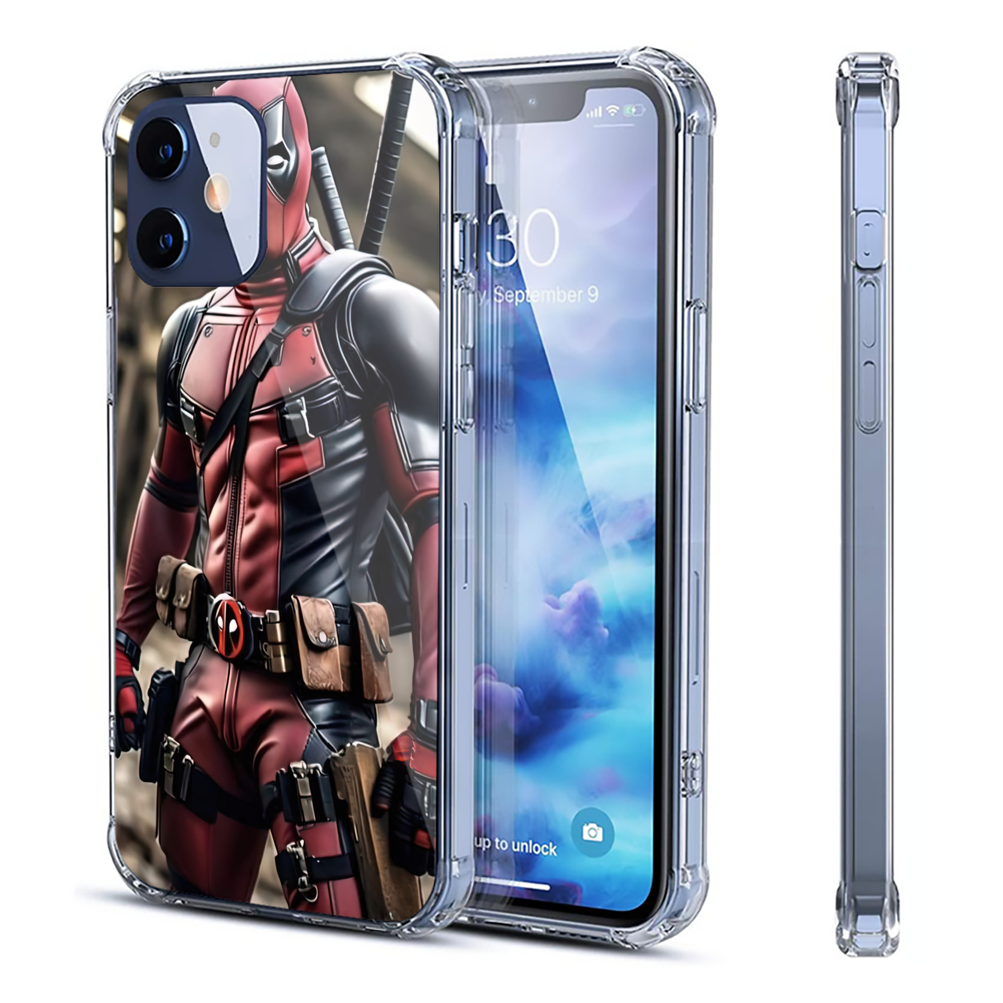 （画像用） Deadpool デッドプール 【iPhone 12シリーズ対応】透明スマホケース（クリアソフトケース）